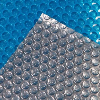 Солярне покриття AquaViva Platinum Bubbles (ширина 5 м), срібло/блакитний, 500мкм