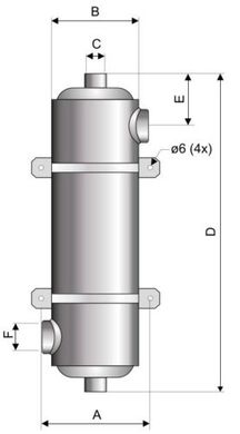 Теплообменник MAXI-FLO 60кВт трубчатый