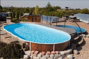 Басейн каркасний 9,1х4,6х1.2м без фільтру та лайнеру, AZURO 407 DL WOOD, з отворами