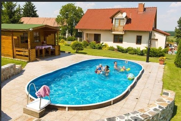 Басейн каркасний 9,1х4,6х1.2м без фільтру та лайнеру, AZURO 407 DL WOOD, з отворами