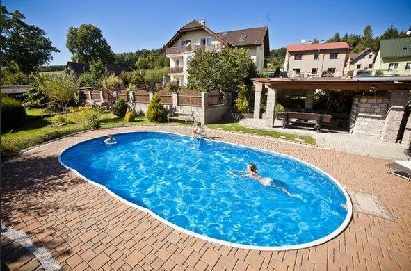 Басейн каркасний 9,1х4,6х1.2м без фільтру та лайнеру, AZURO 407 DL WOOD, з отворами