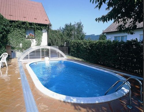 Басейн каркасний 5,25х3.2х1.5 м з отворами, для монтажу в ґрунт, IBIZA OVAL
