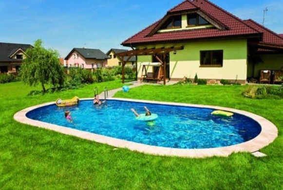 Басейн каркасний 5,25х3.2х1.5 м з отворами, для монтажу в ґрунт, IBIZA OVAL