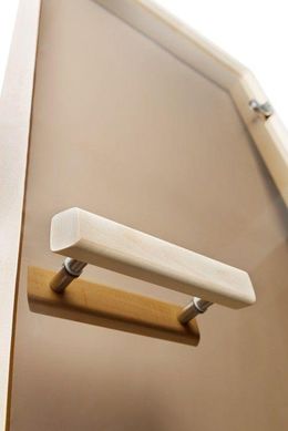 Стеклянная дверь для бани и сауны Greus бронза 70/190 липа
