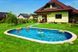 Басейн каркасний 7х3.5х1.5 м з отворами, для монтажу в ґрунт, IBIZA OVAL