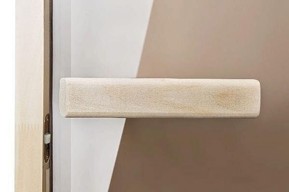 Стеклянная дверь для бани и сауны Greus бронза 70/200 липа