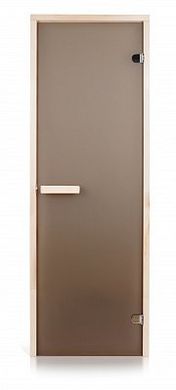 copy_Стеклянная дверь для бани и сауны INTERCOM прозрачная бронза 80/200 липа