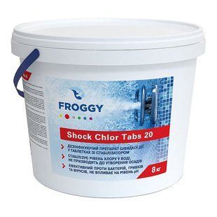 Шоковый хлор в таблетках Froggy Shock Chlor Tabs 20 (8 кг)