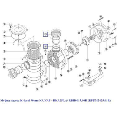 Муфта насоса Kripsol KAN - RPUM2425.02R/RBH0015.03R, 110 мм