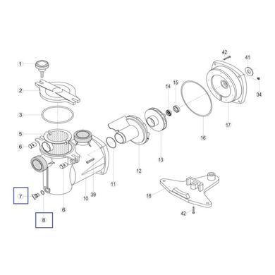 Зливна заглушка насоса OK,NK,KS,KAP Kripsol RKS195.A/ RPUM0007.00R/RBH0000.00R
